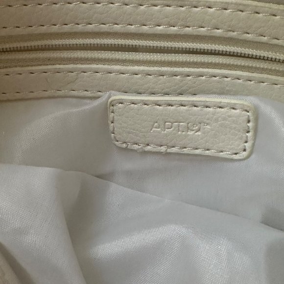 Apt 9 Y2K White Handbag Shoulder Bag Zippers 3 Compartments Slouchy Hobo - Picture 9 of 9